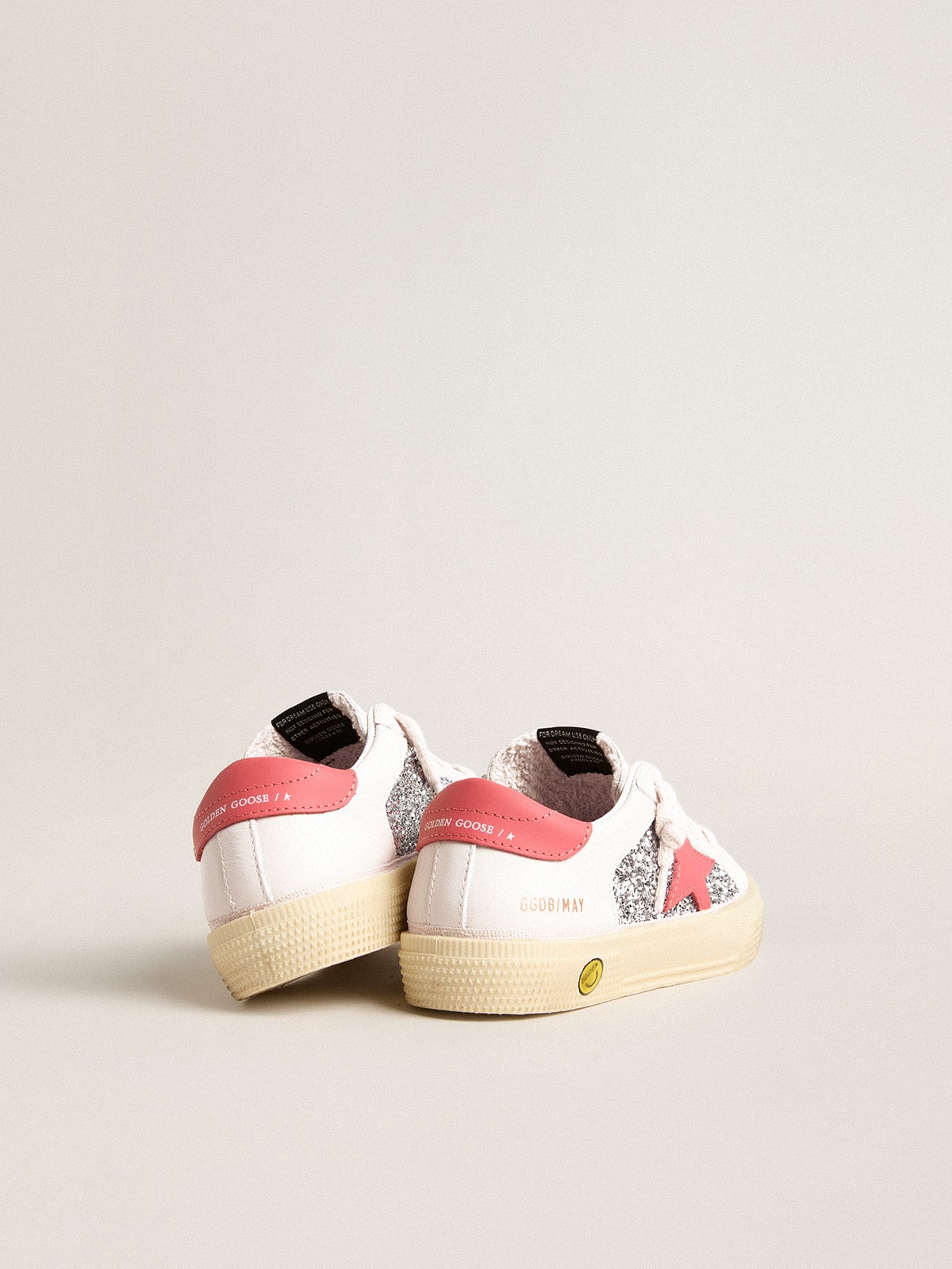 Golden Goose - May Junior con stella in pelle e talloncino rossi in 