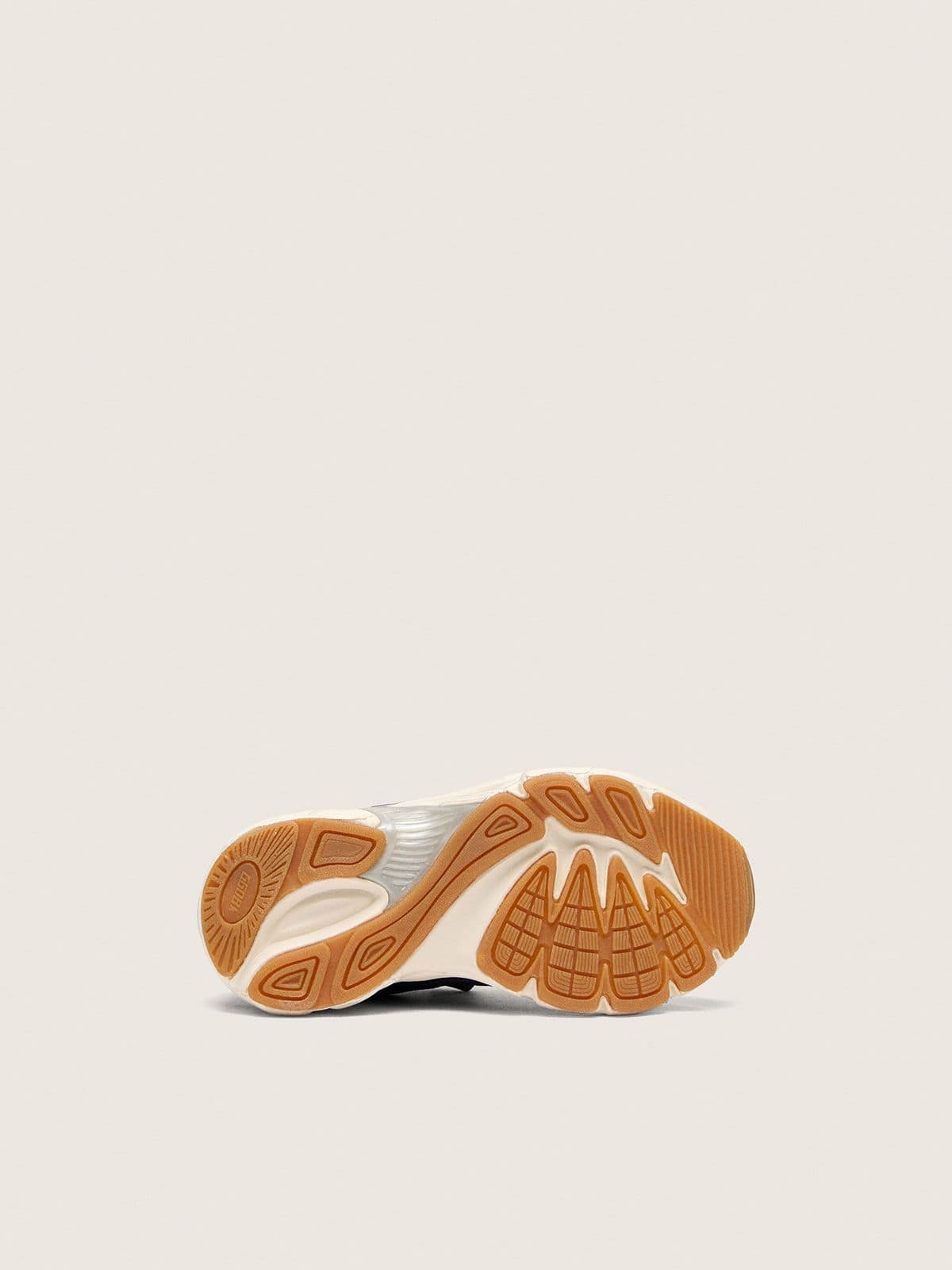 Golden Goose - Junior Lightstar in blue leather and mesh with gray leather star in 