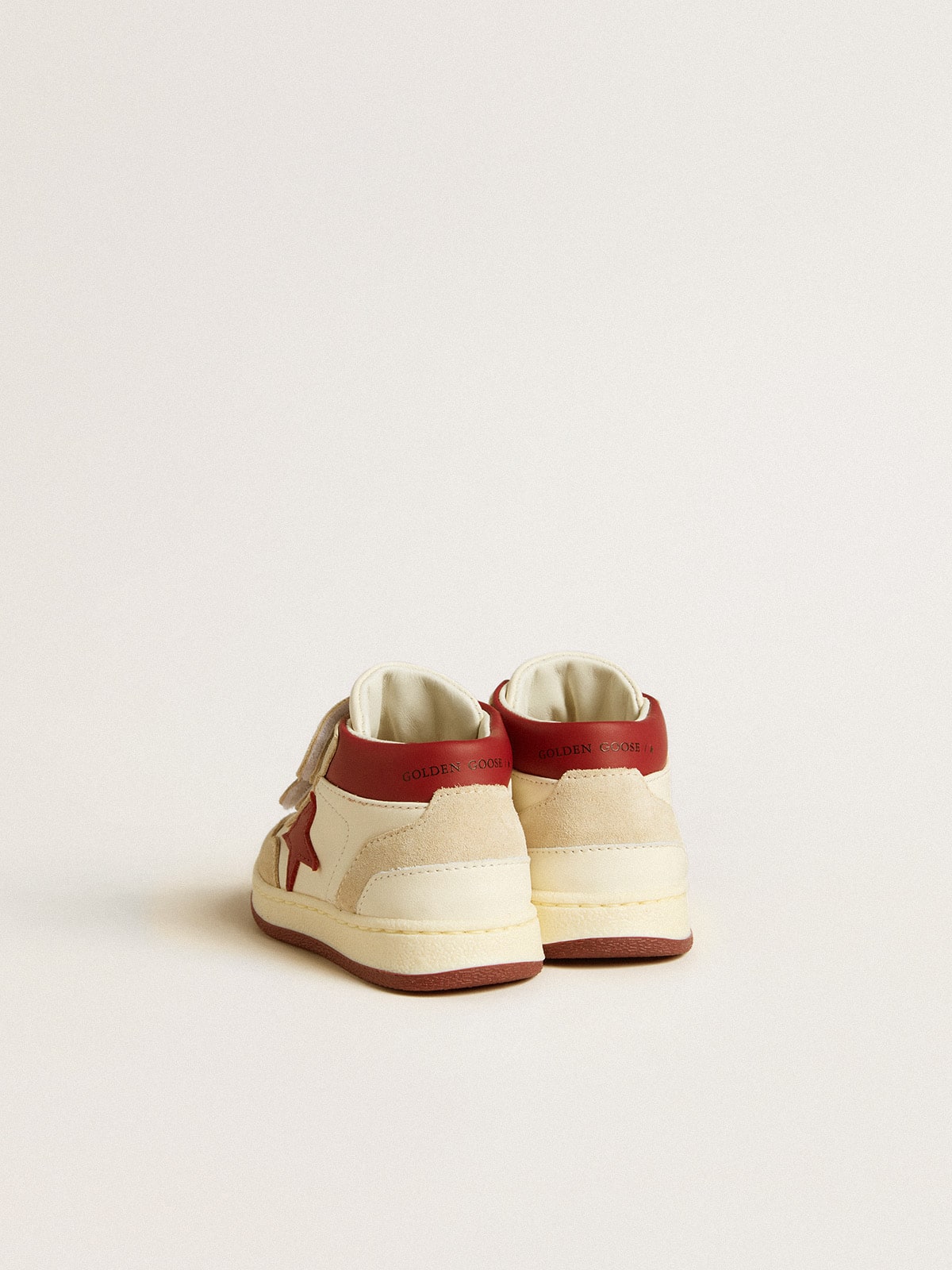 Golden Goose - June Junior in nappa e suede con stella e talloncino in pelle rossa in 