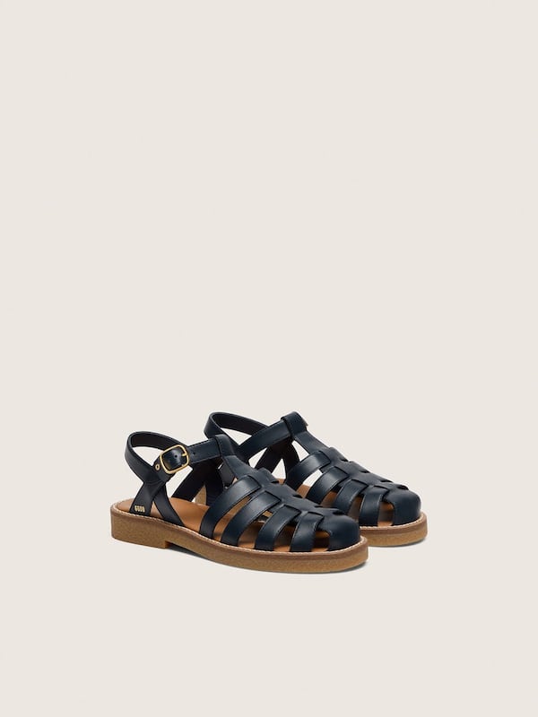 Golden Goose - Junior Maxime sandals in navy-blue leather in 