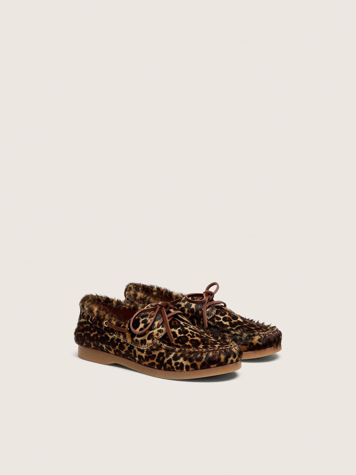 Junior Cruise loafer in leopard-print pony skin