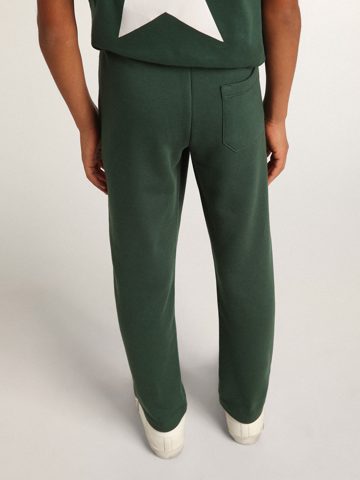 Golden Goose - Bright green joggers with contrasting stars in 