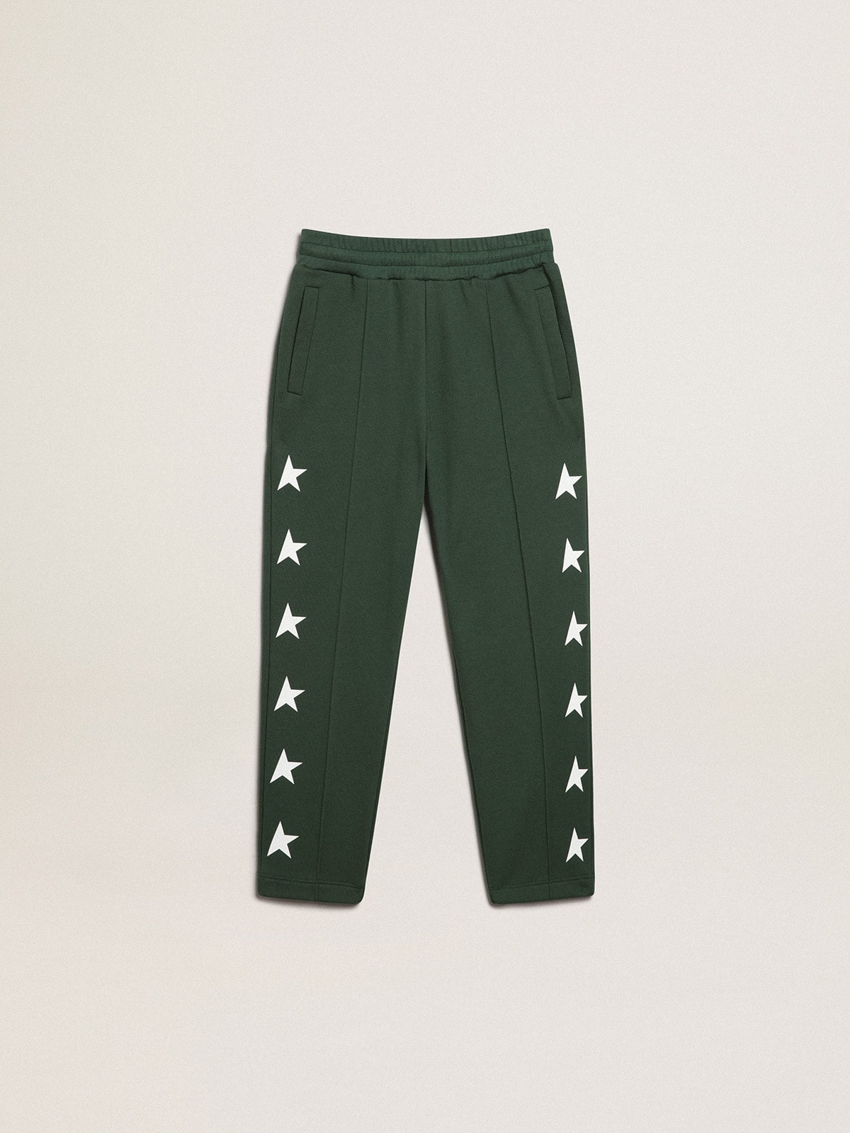 Golden Goose - Bright green joggers with contrasting stars in 