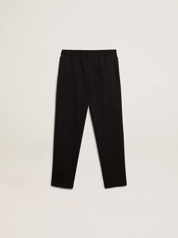 Golden Goose - Boys’ black joggers with white stars  in 