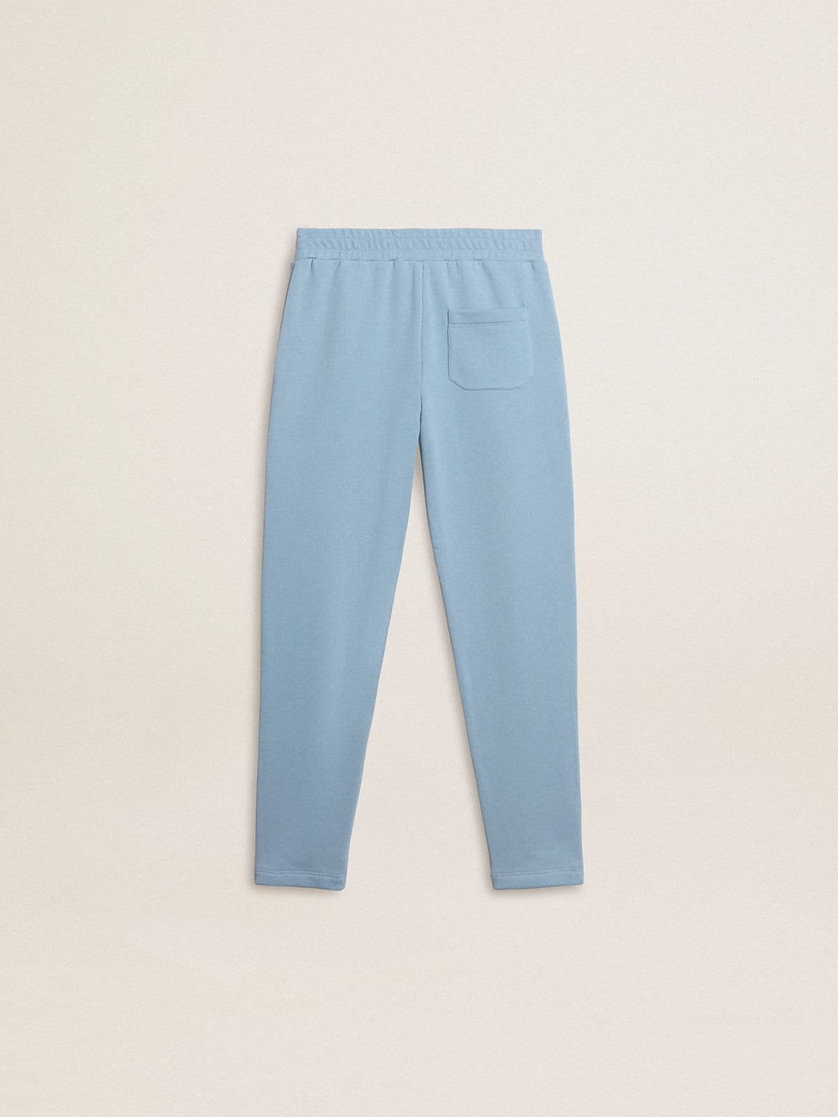 Golden Goose - Pantalon de jogging bleu clair pour garçon avec imprimé in 