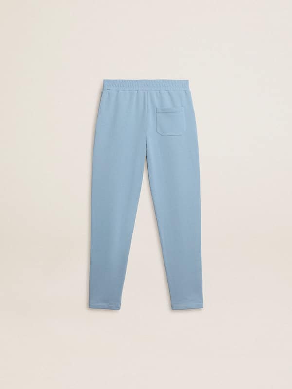 Golden Goose - Boys' light blue printed joggers in 