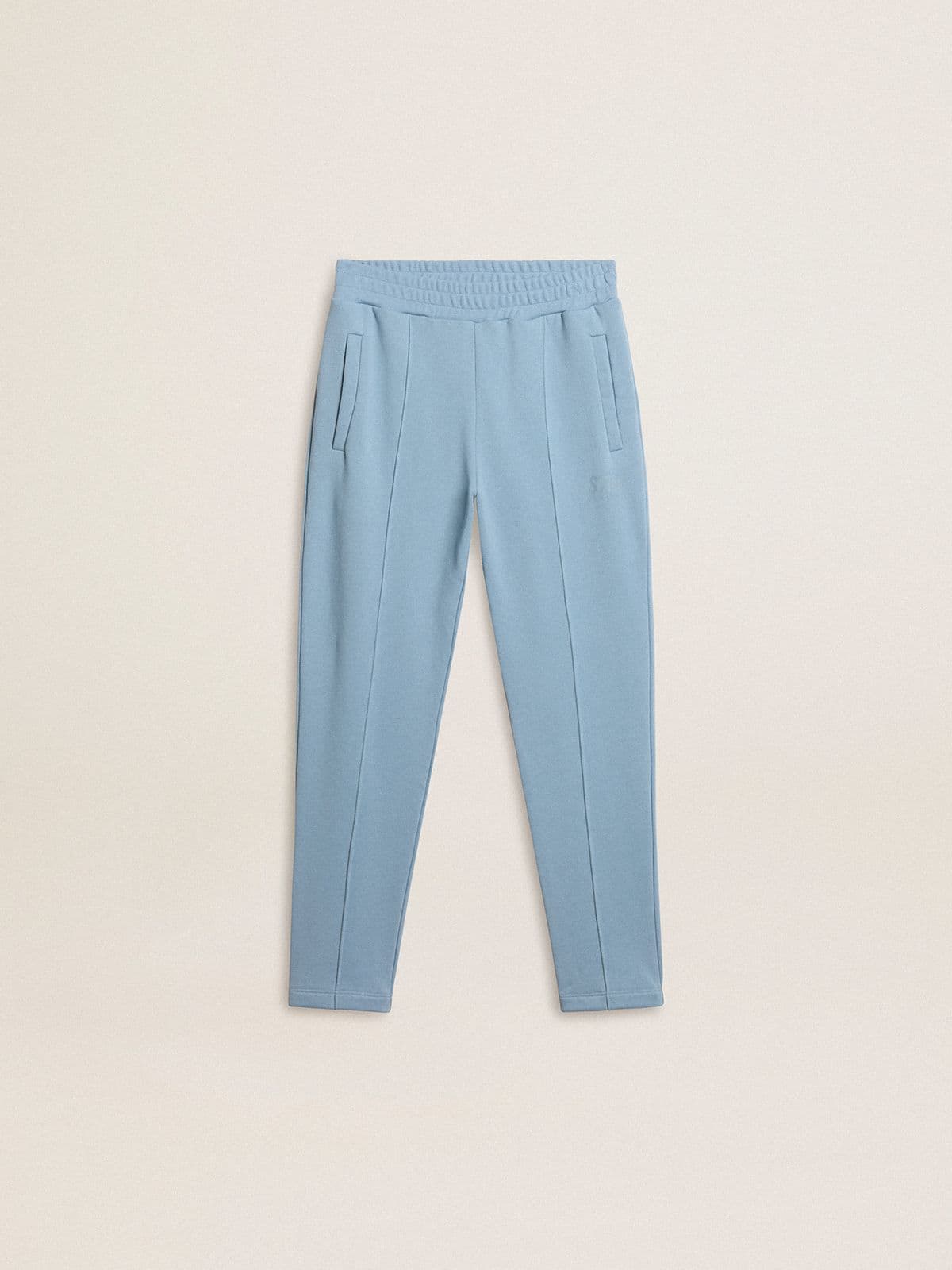 Golden Goose - Pantalon de jogging bleu clair pour garçon avec imprimé in 