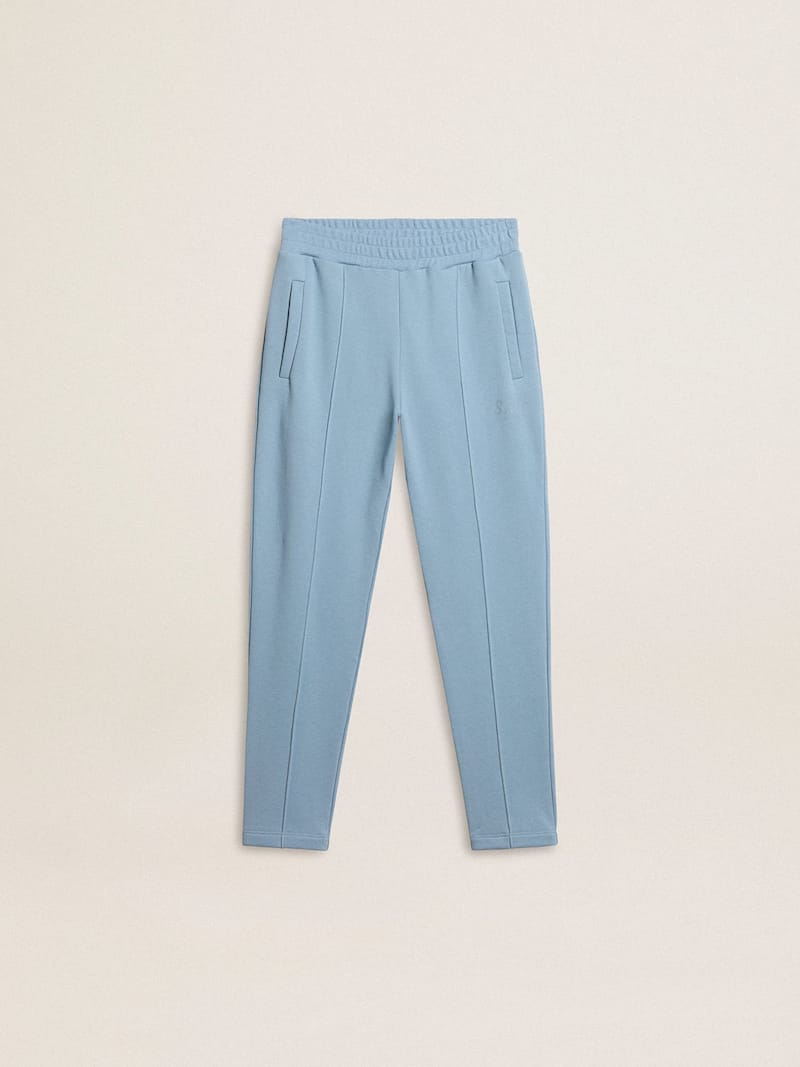 Boys' light blue printed joggers