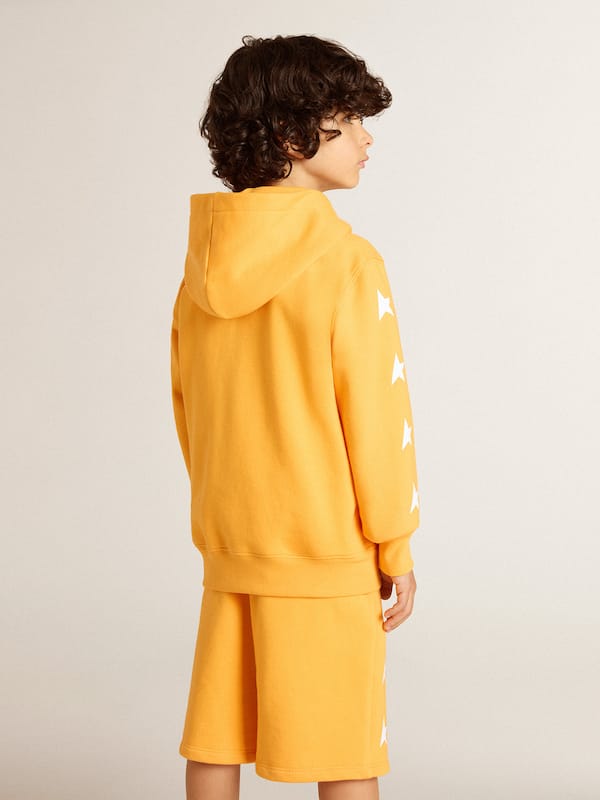 Golden Goose - Boys’ orange sweatshirt with zip fastening in 