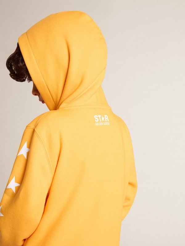 Golden Goose - Boys’ orange sweatshirt with zip fastening in 