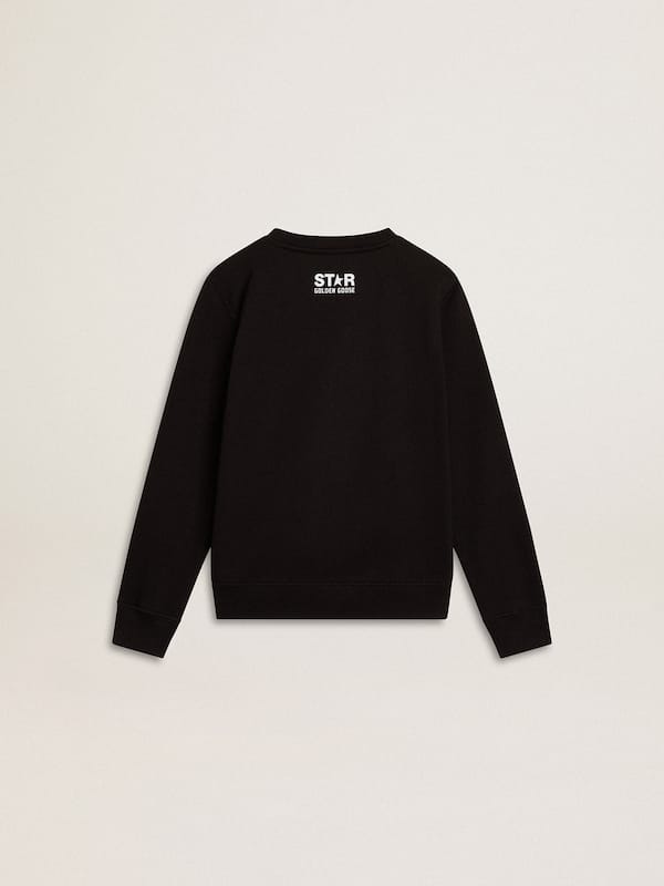 Golden Goose - Boys&rsquo; black sweatshirt with white maxi star on the front in 