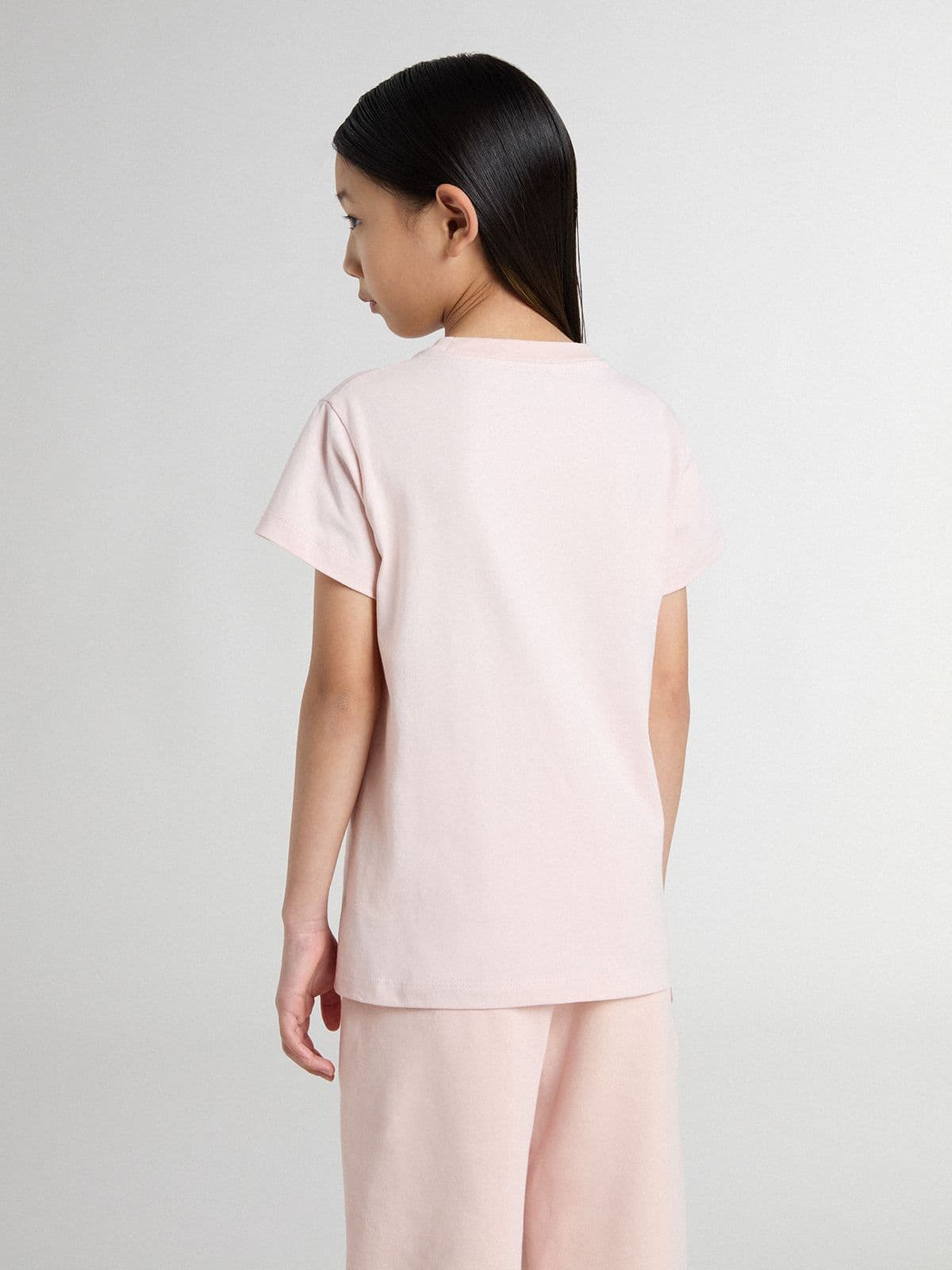 Golden Goose - Girls' pink T-shirt with pink print on the front  in 