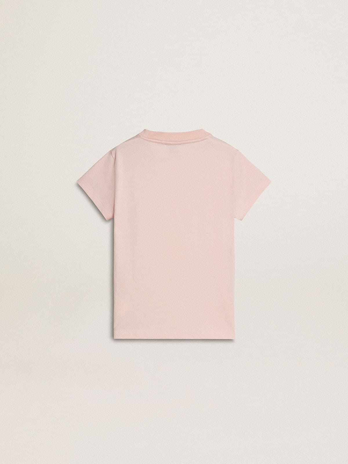 Golden Goose - Girls' pink T-shirt with pink print on the front  in 