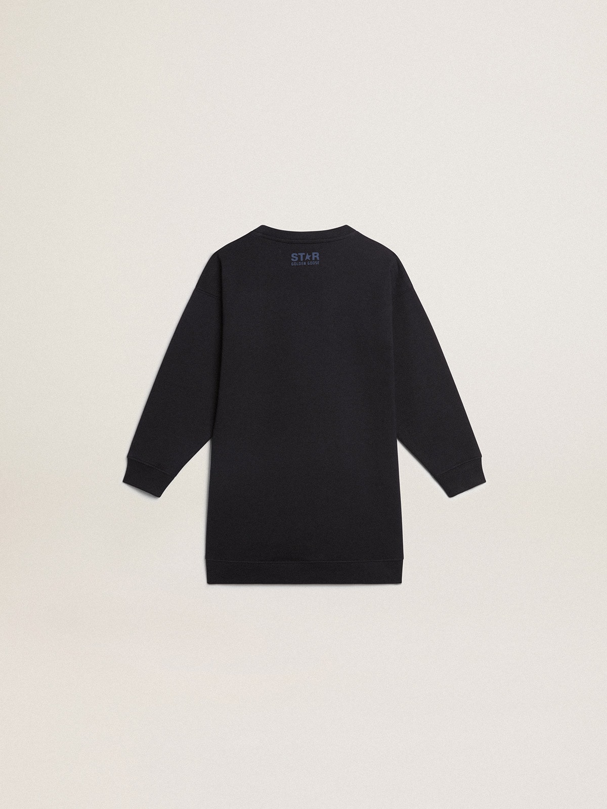 Golden Goose - Girls&rsquo; dark blue sweatshirt dress with sequin star in 