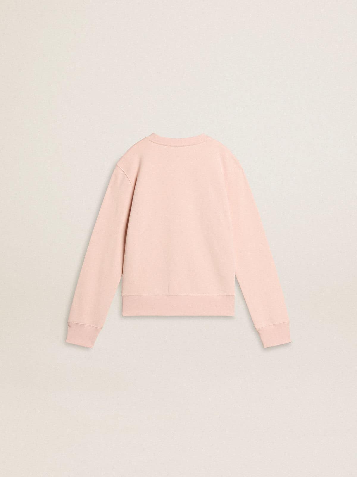 Golden Goose - Rosafarbenes Mädchensweatshirt mit rosafarbenem Schriftzug auf der Vorderseite  in 