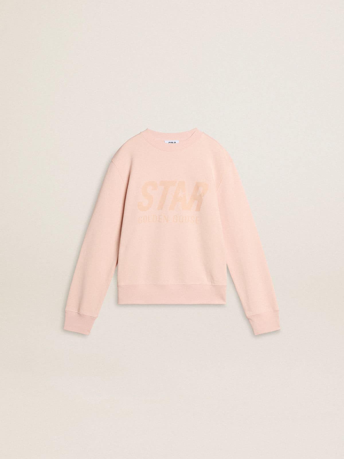 Golden Goose - Rosafarbenes Mädchensweatshirt mit rosafarbenem Schriftzug auf der Vorderseite  in 