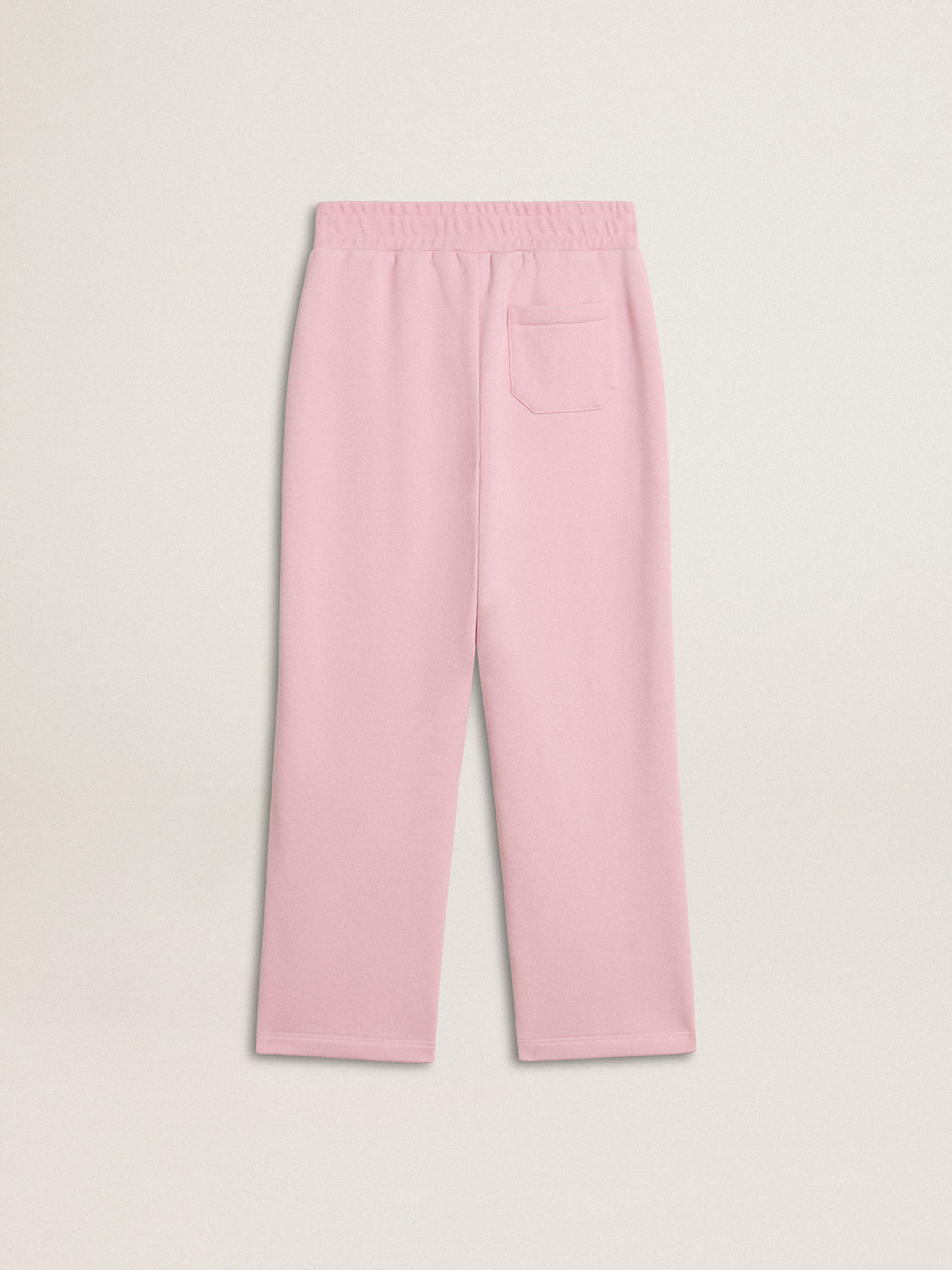 Golden Goose - Joggers rosa con estrella de purpurina en la parte delantera in