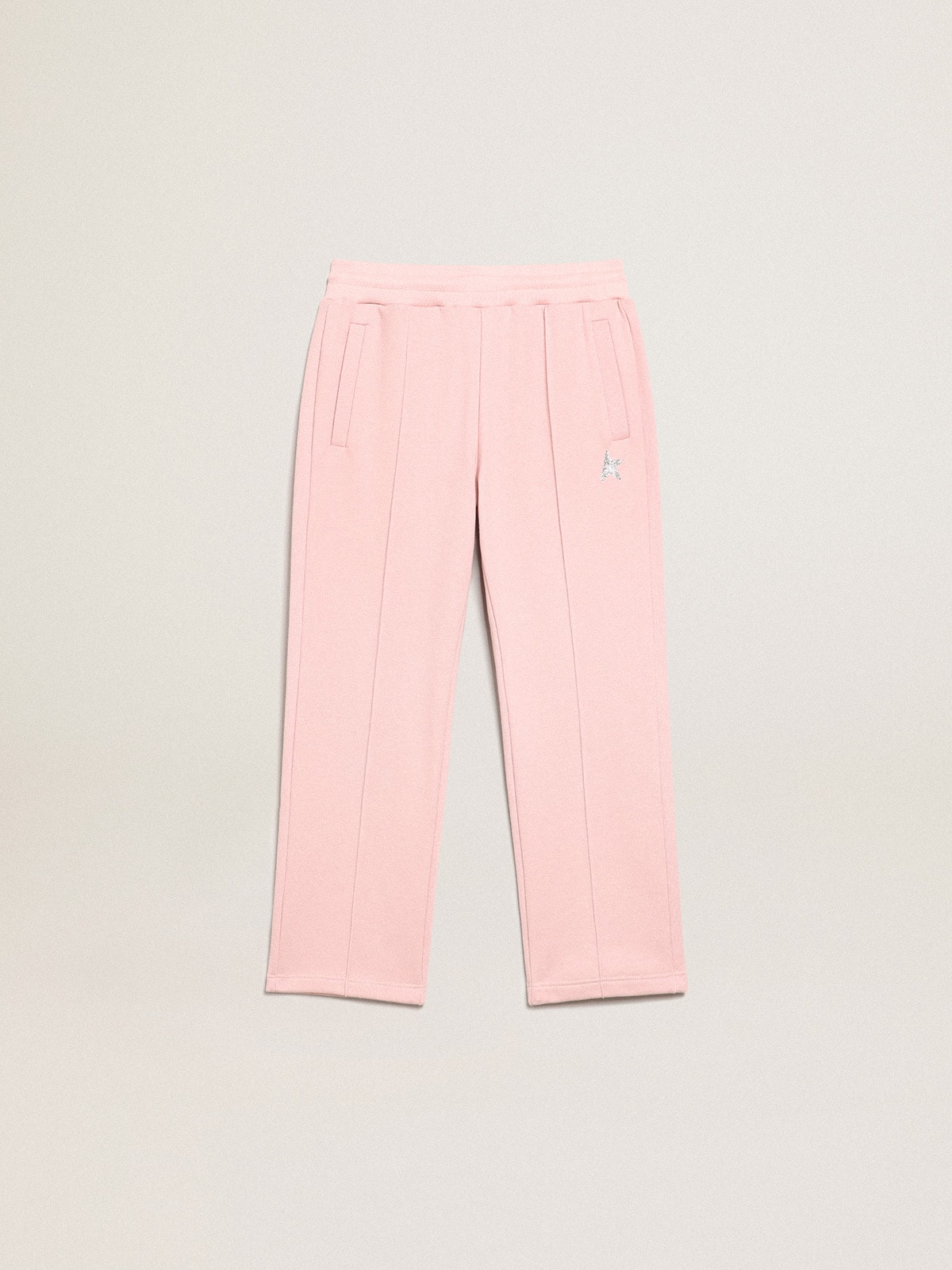 Golden Goose - Pink joggers with glitter star on the front in 