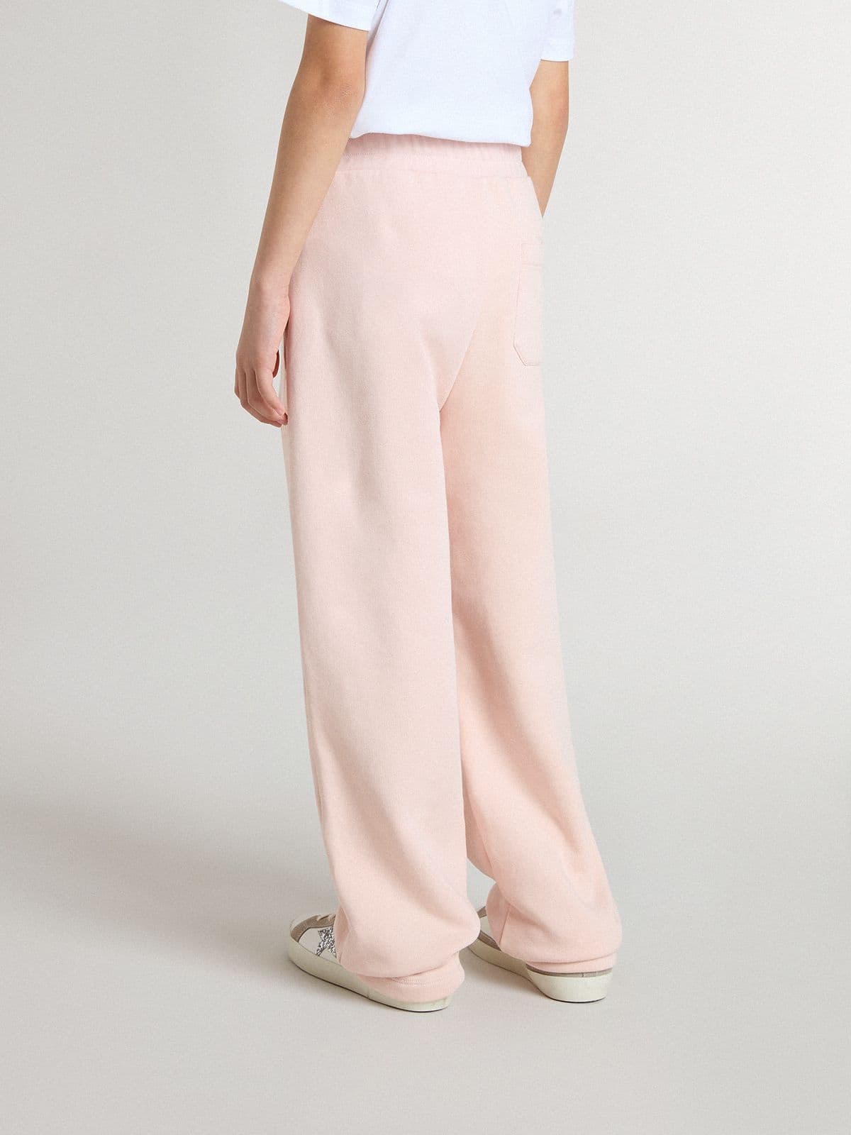 Golden Goose - Girls’ pink joggers with print  in 