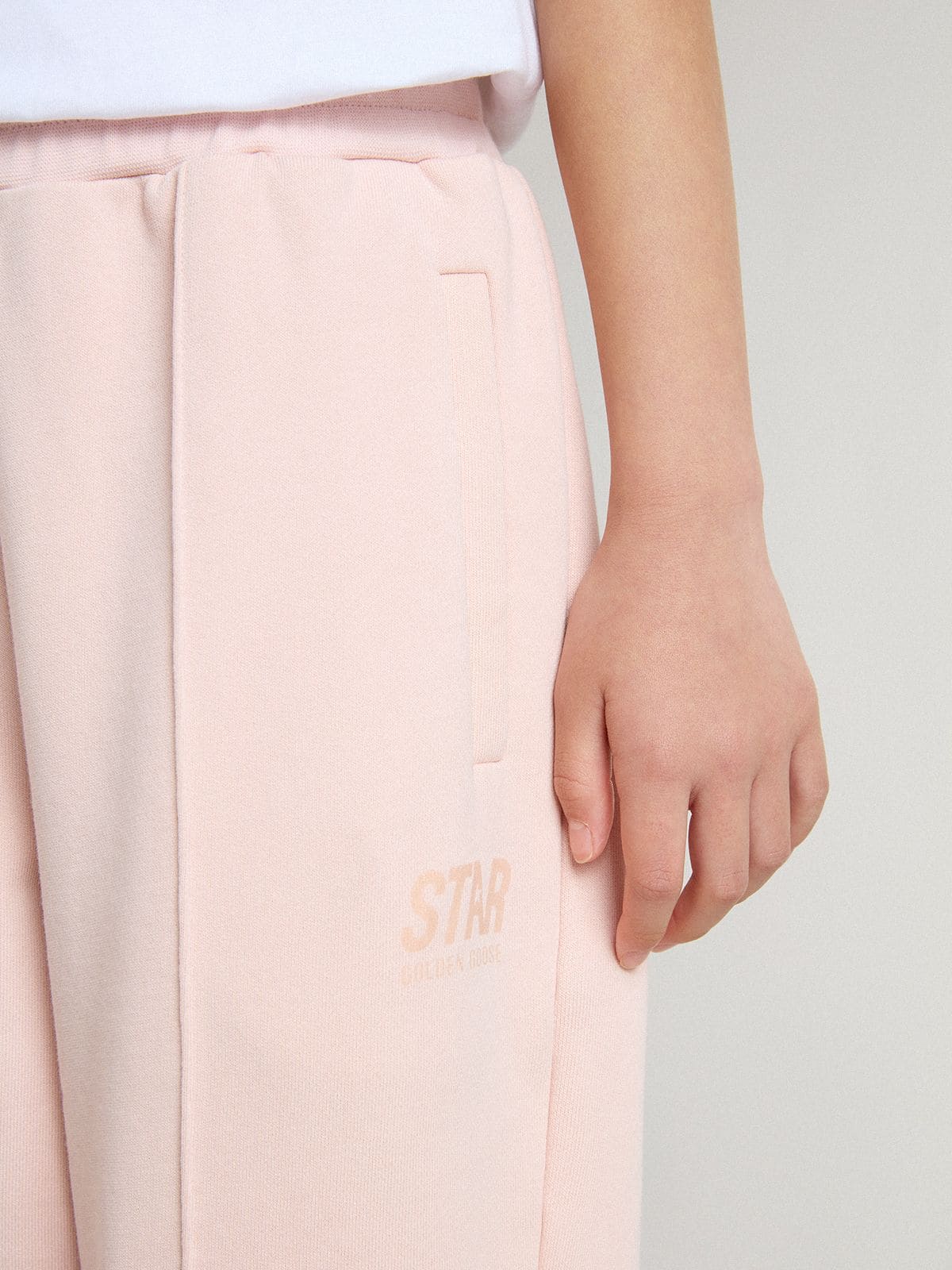 Golden Goose - Girls’ pink joggers with print  in 