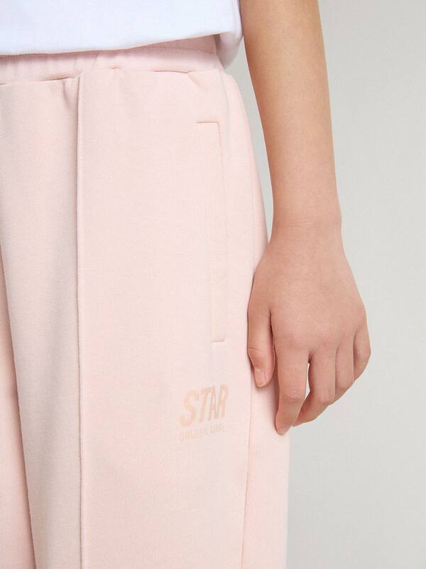 Golden Goose - Girls’ pink joggers with print  in 
