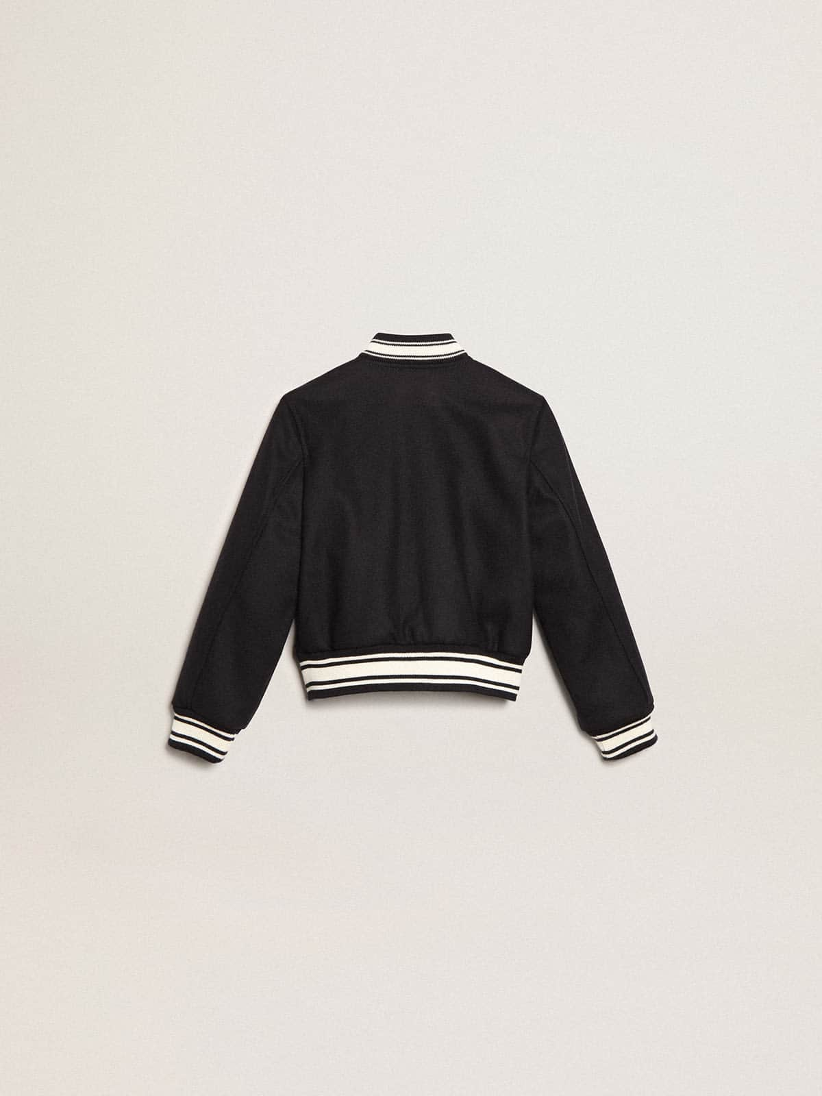 Golden Goose - Boys’ bomber jacket in dark blue wool  in 