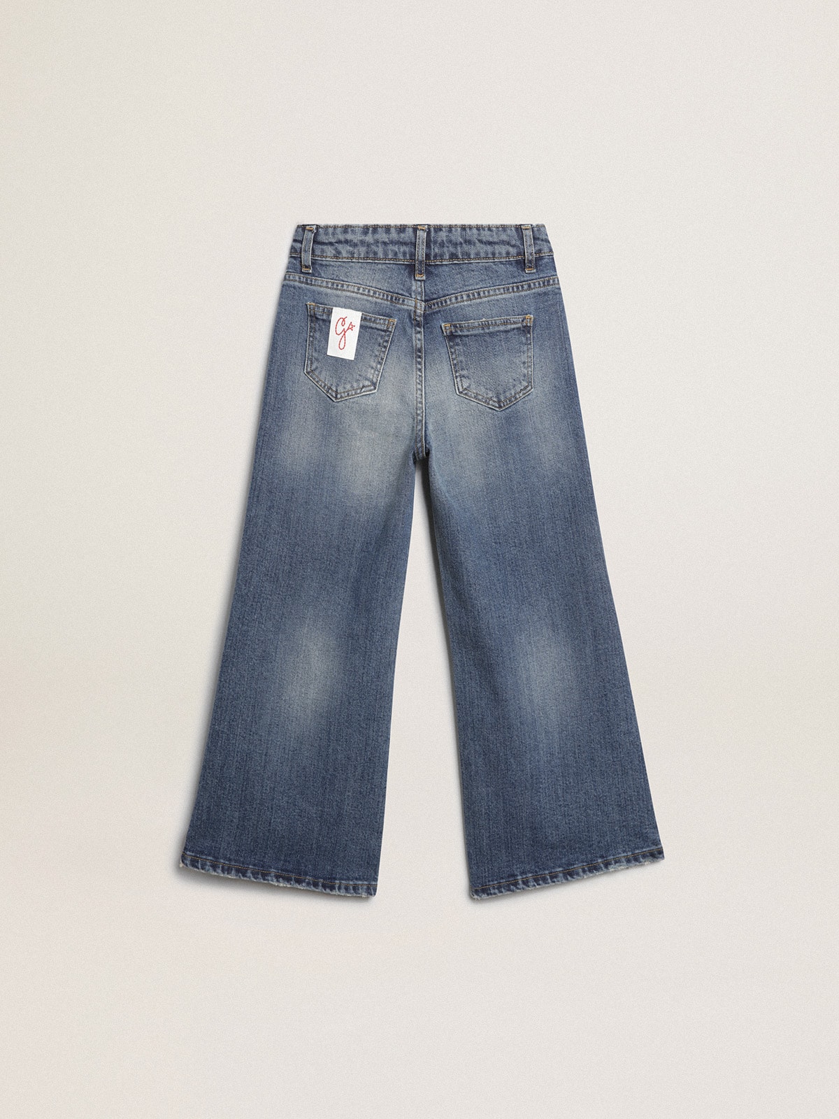 Golden Goose - Blaue Jeans mit weitem Bein aus Bull-Denim in 