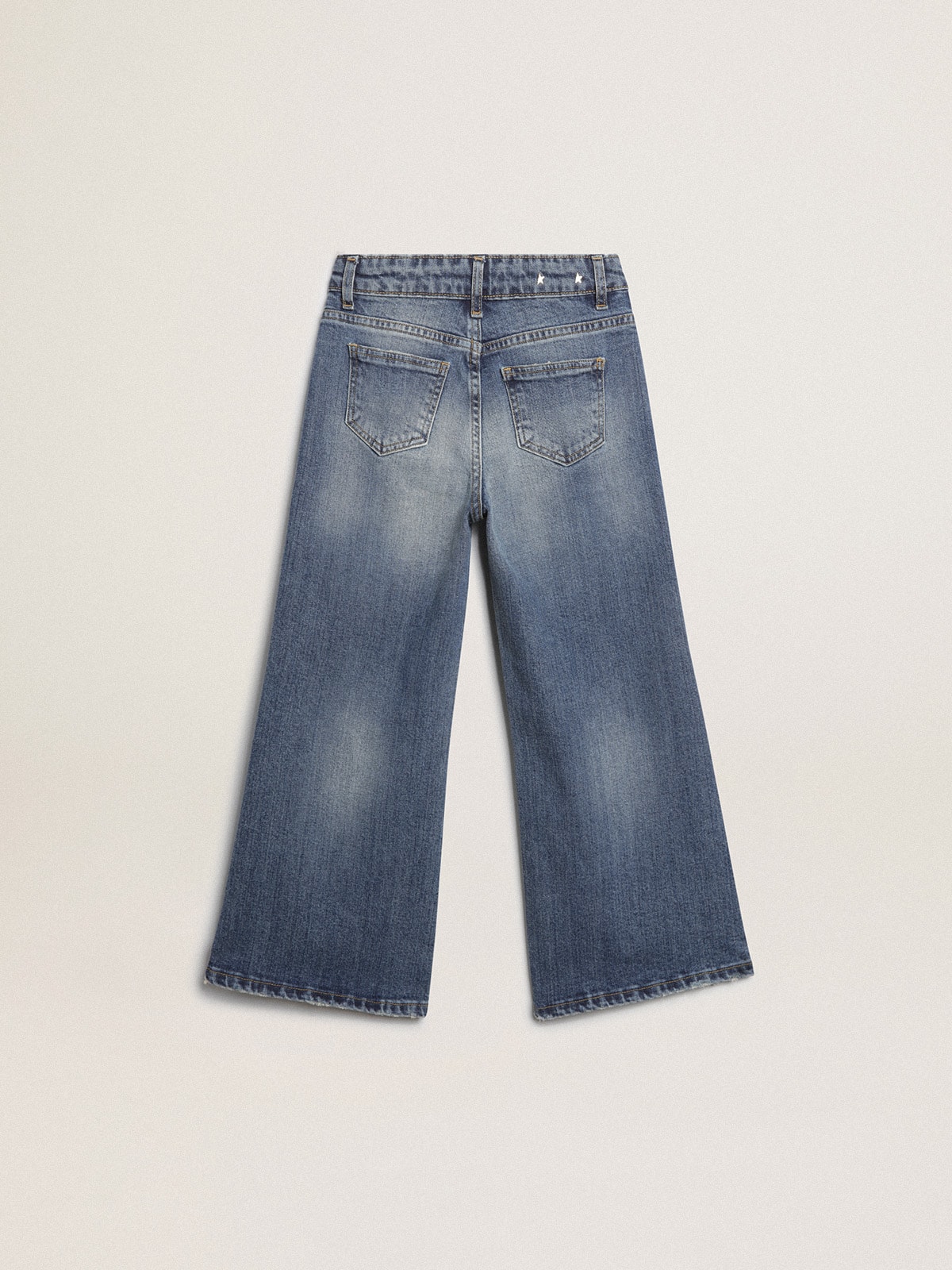 Golden Goose - Blaue Jeans mit weitem Bein aus Bull-Denim in 