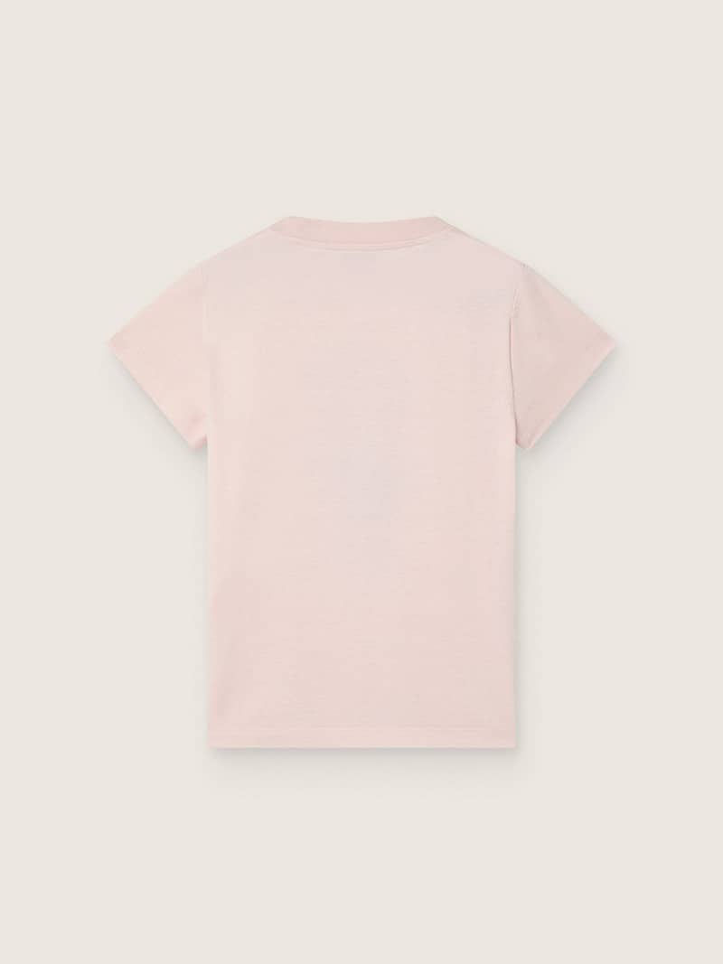 Golden Goose - Camiseta Journey de ni&ntilde;a en tejido jersey de algod&oacute;n rosa con estampado digital de mascotas in 