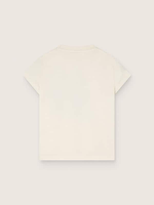 Golden Goose - Journey T-shirt for girls in white cotton jersey with digital mascot print and crystal appliqués in 