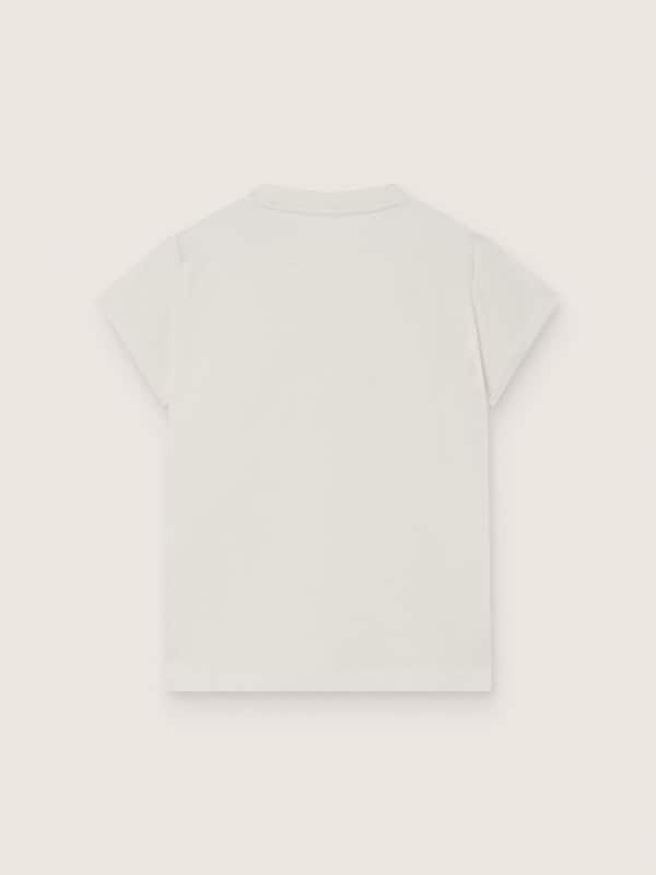 Wei&szlig;es M&auml;dchen-T-Shirt Journey aus Baumwolljersey mit silberfarbenen Nieten