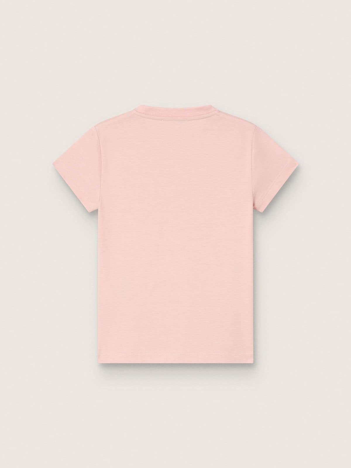 M&auml;dchen-T-Shirt aus rosafarbenem Baumwolljersey mit Logo und Nieten