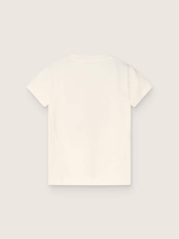 T-shirt kids in cotone bianco con stampa "Frutteria Golden"