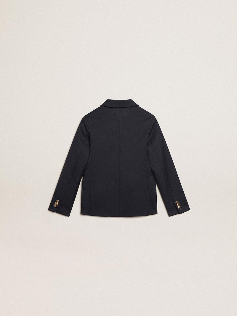 Golden Goose - Blazer con cierre cruzado de color azul oscuro de ni&ntilde;o con botones in 