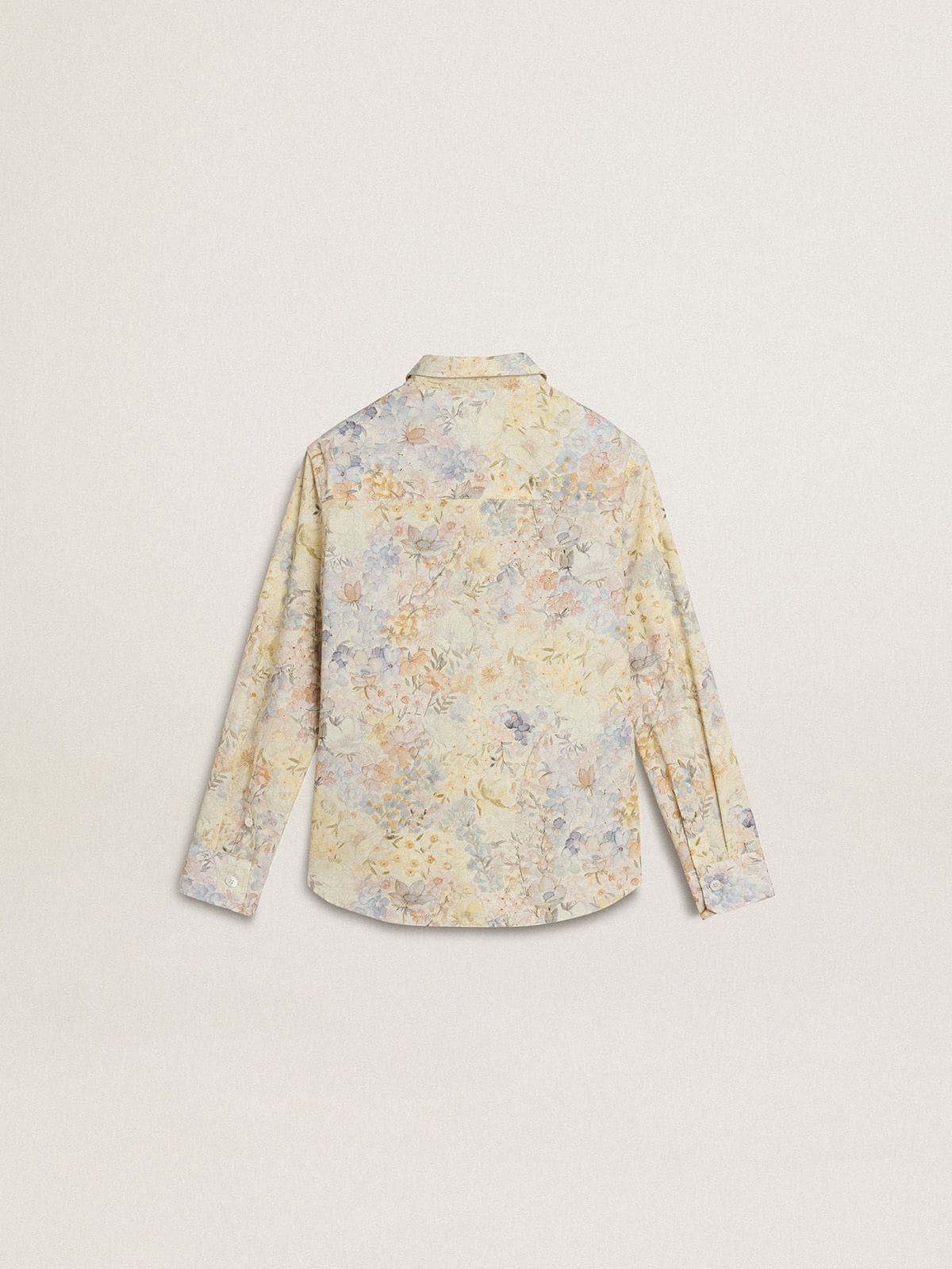 Golden Goose - Girls' cotton shirt with multicolor floral print in 