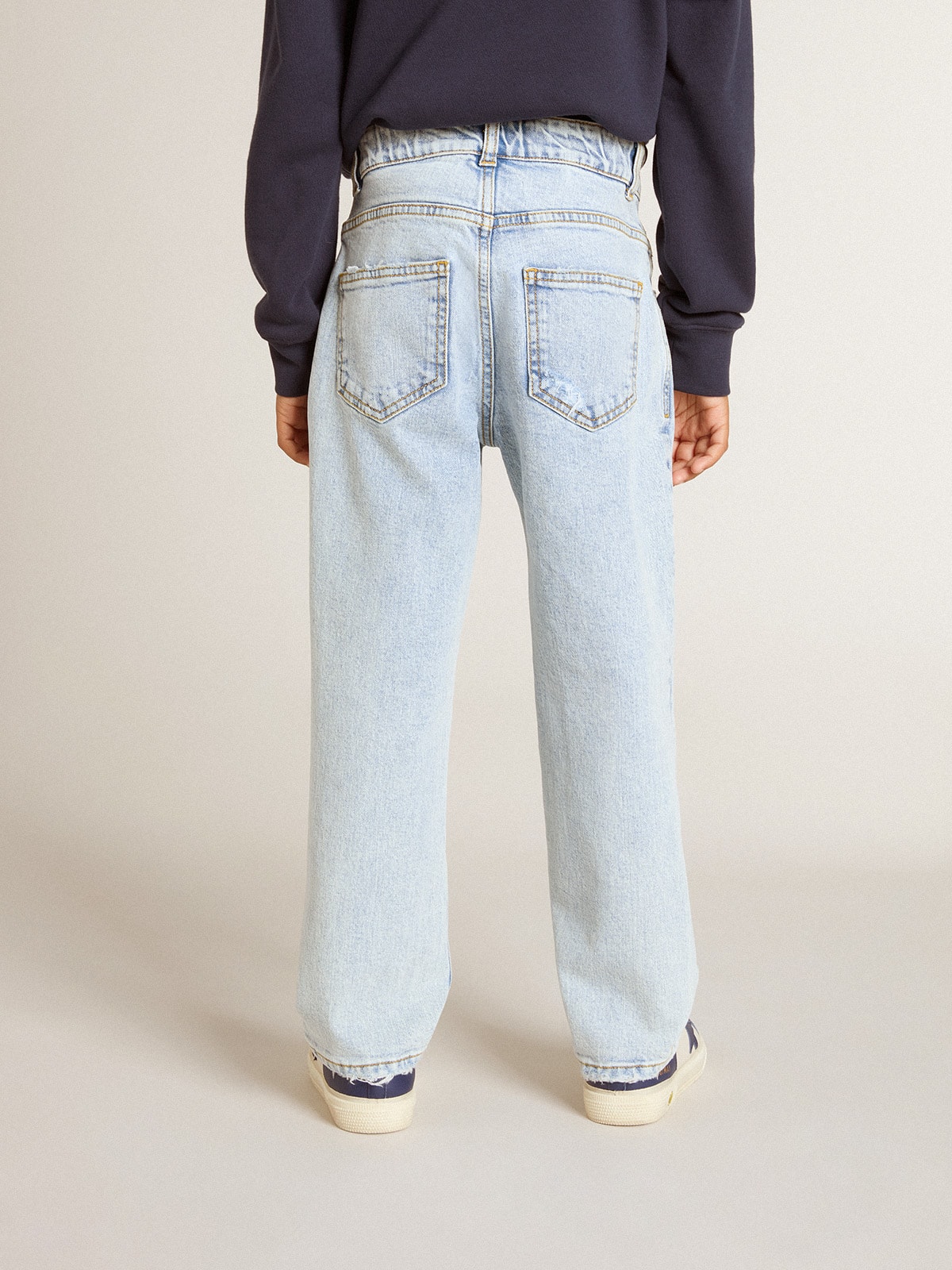 Golden Goose - Jungen-Jeans aus hellem Denim in 