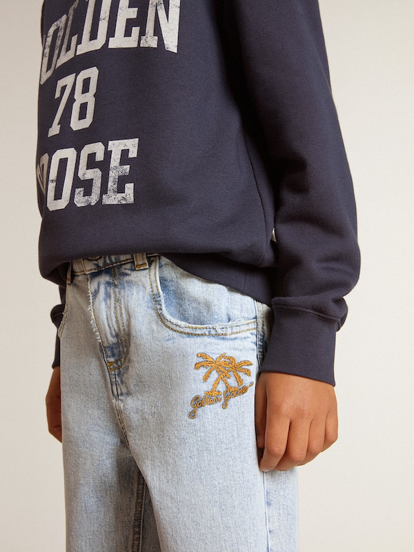 Golden Goose - Boys' light denim jeans in 