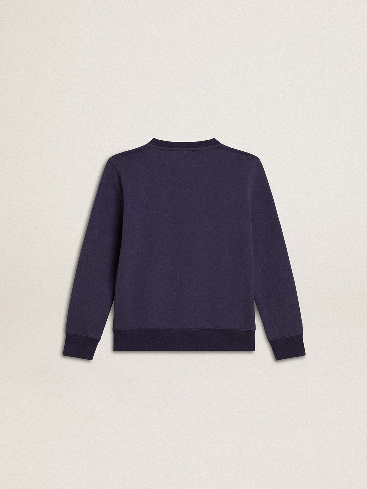 Golden Goose - Sweat-shirt bleu violet avec inscription Golden Goose sur le devant in 