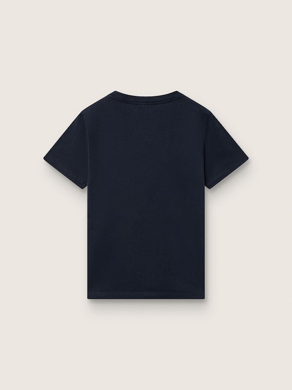 Golden Goose - Journey T-shirt for boys in blue cotton jersey with digital mascot print in 