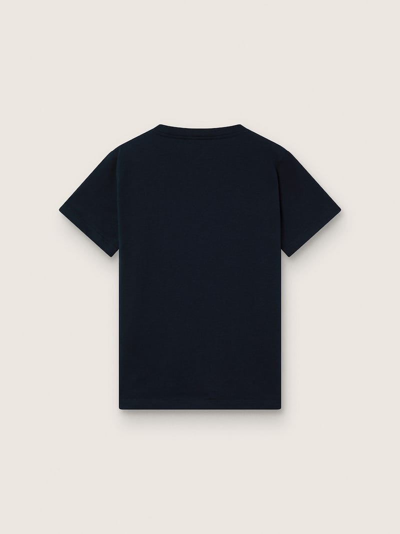 Golden Goose - Journey T-shirt for boys in blue cotton jersey with digital mascot print in 