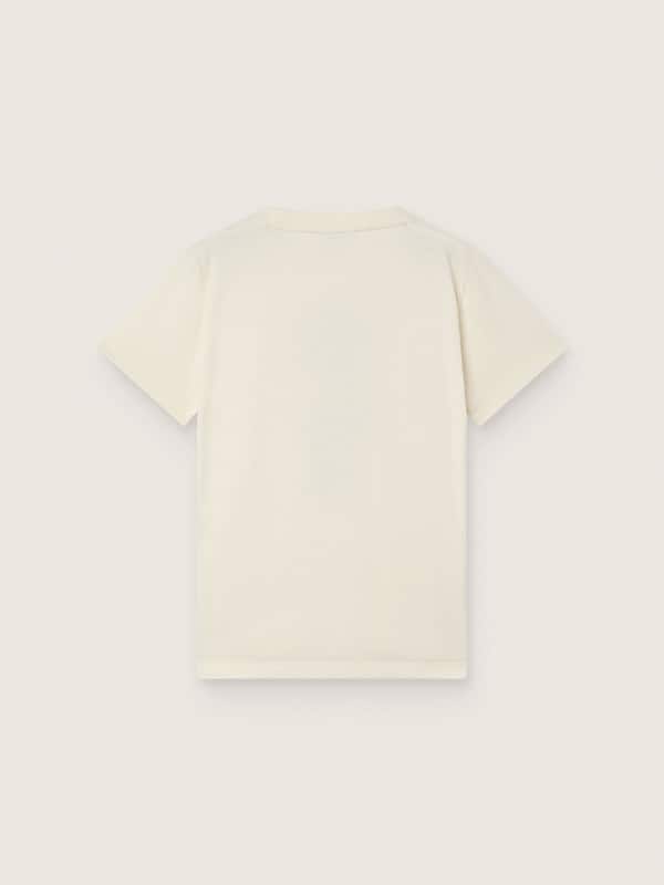 Golden Goose - Journey T-shirt for boys in white cotton jersey with digital mascot print in 