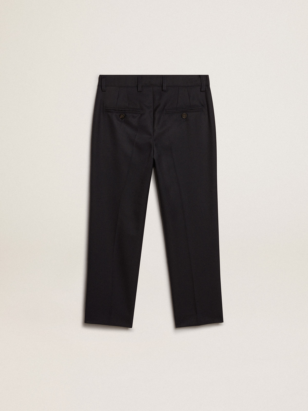 Golden Goose - Boys’ pants in dark blue wool in