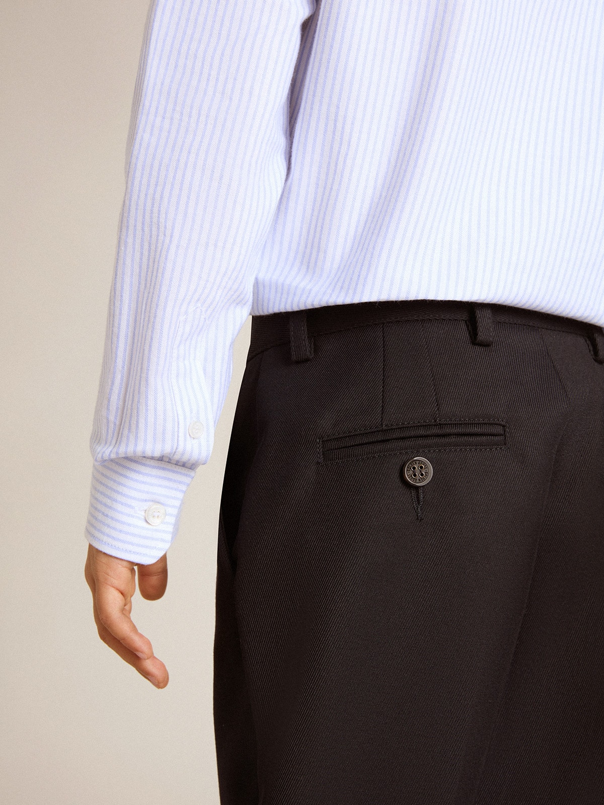 Golden Goose - Boys' dark blue wool pants in 