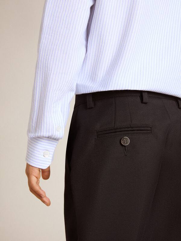 Golden Goose - Boys' dark blue wool pants in 