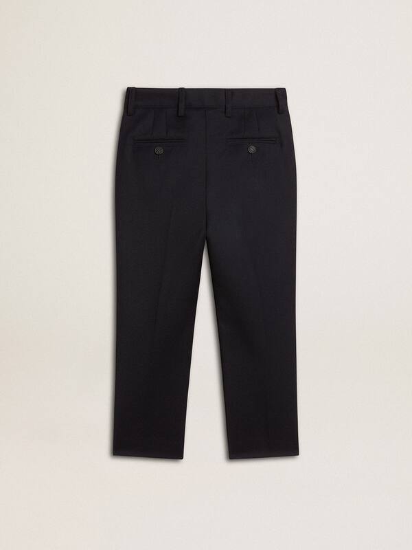 Golden Goose - Boys' dark blue wool pants in 