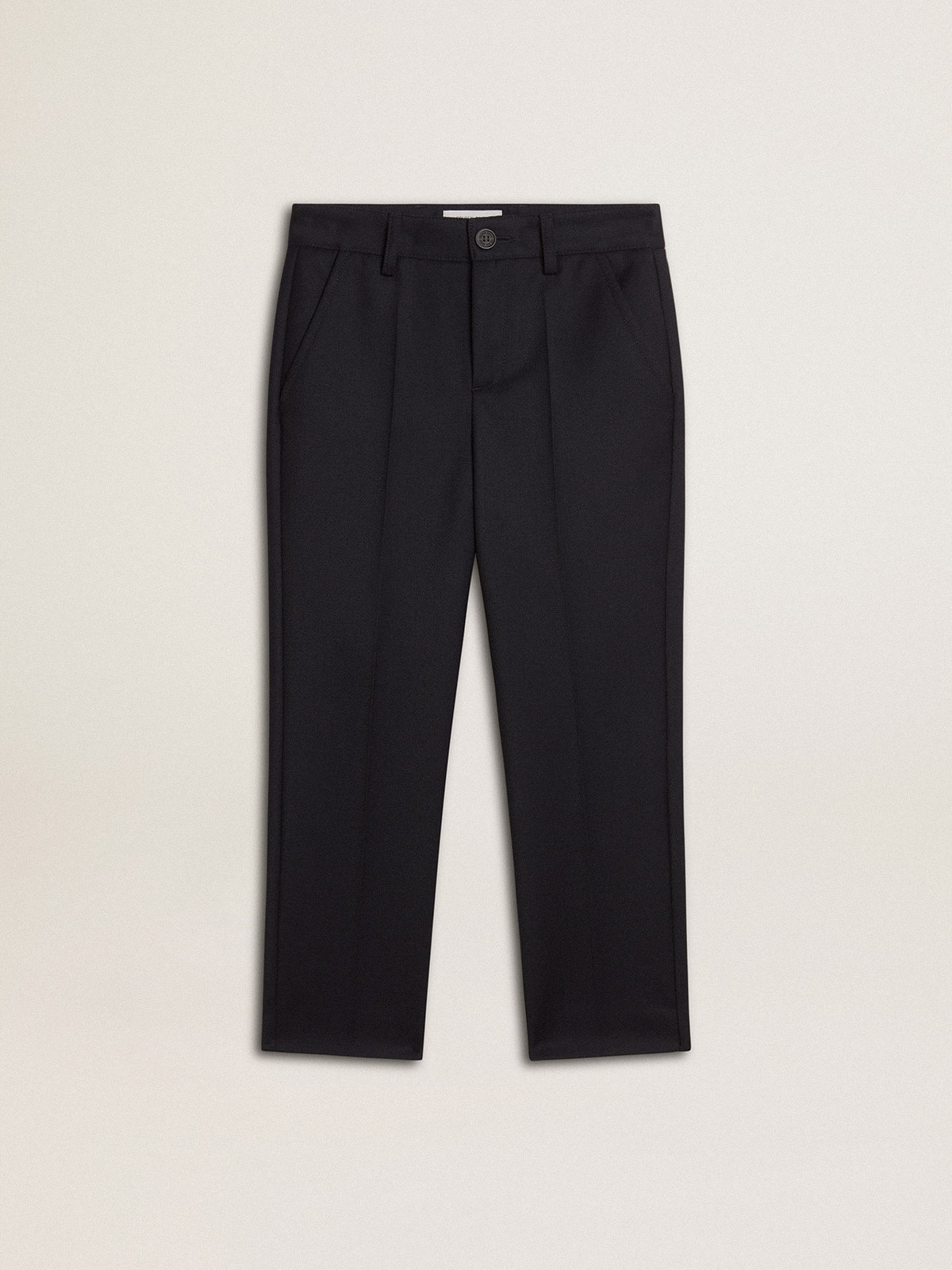 Golden Goose - Boys' dark blue wool pants in 