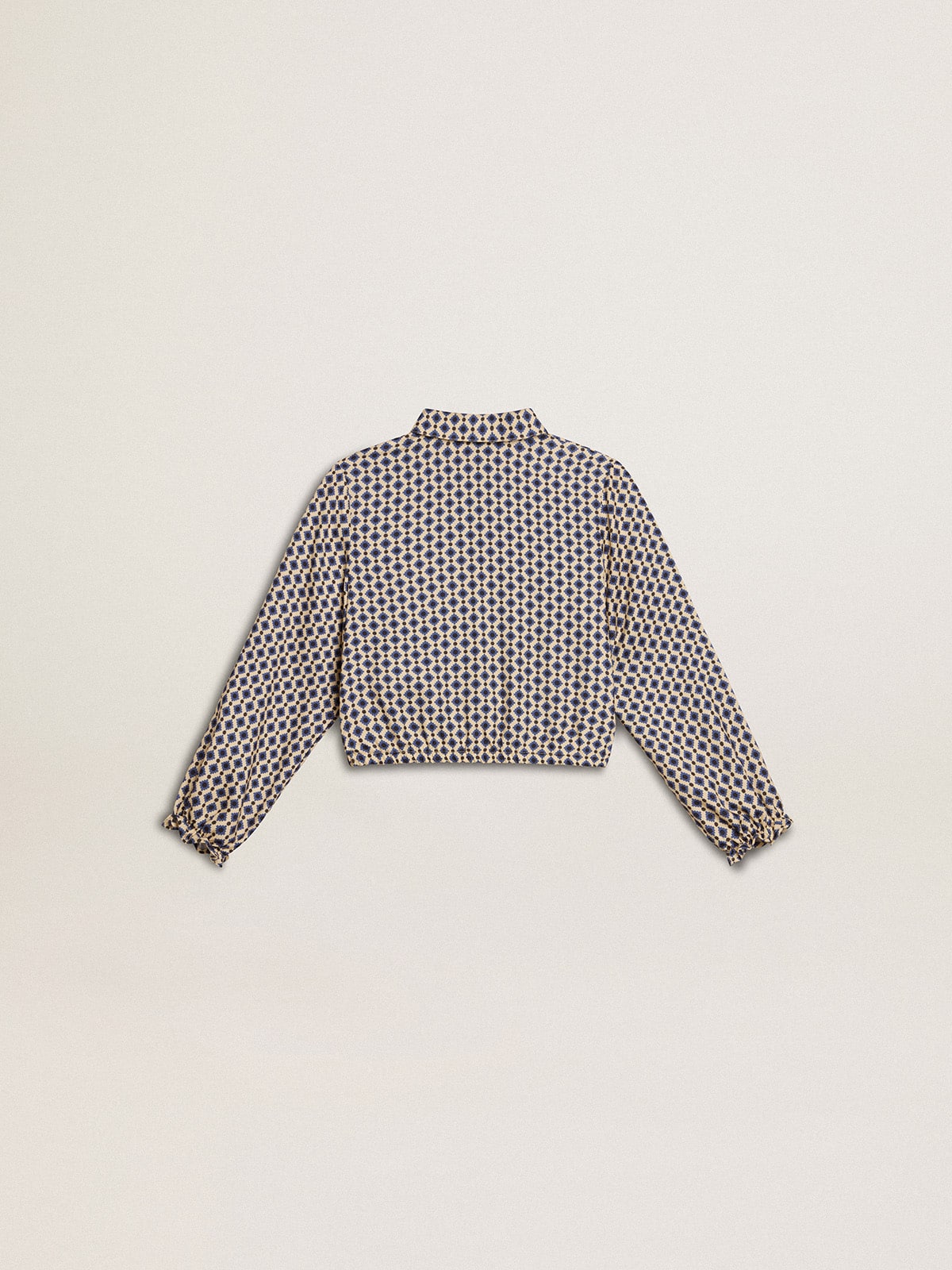 Golden Goose - Polo camicia da bambina con stampa geometrica in 