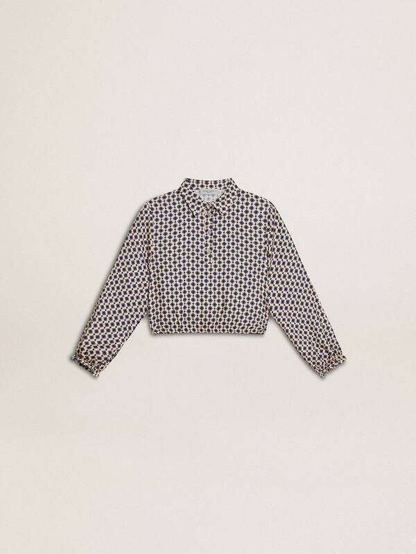 Golden Goose - Girls' polo shirt with geometric print in 