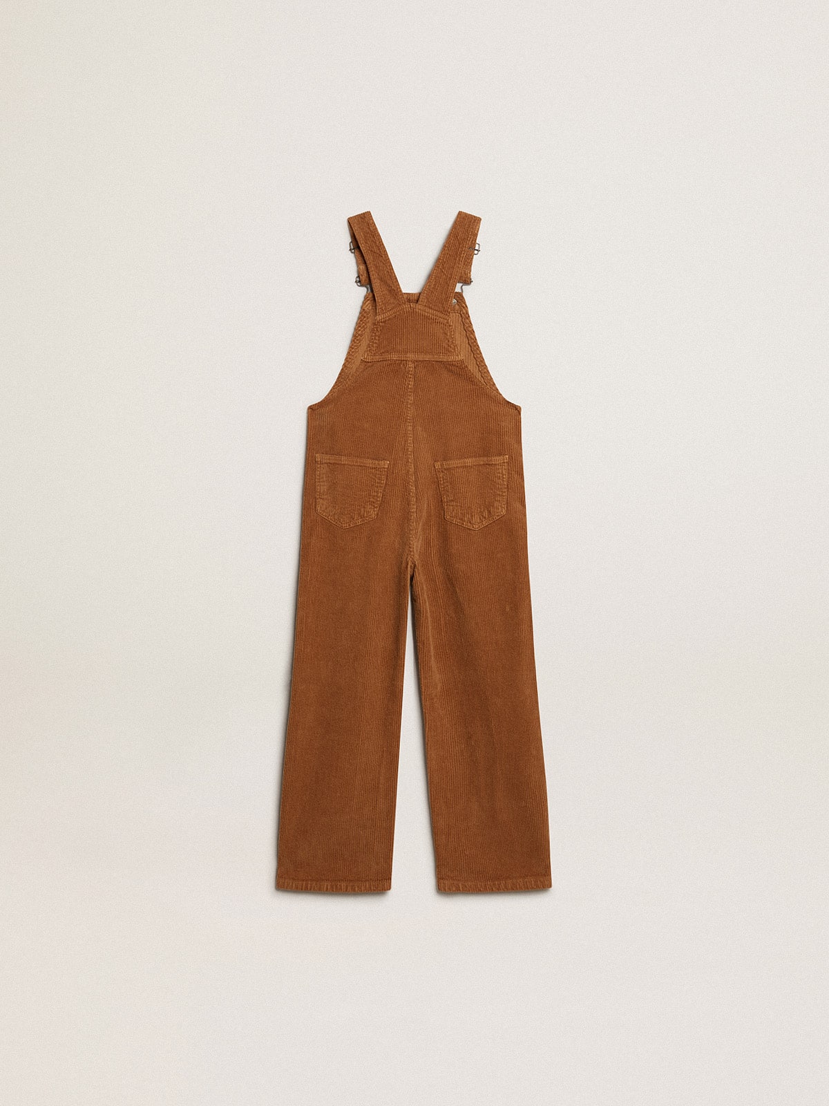 Golden Goose - Overalls in bark-colored velvet-effect cotton  in 