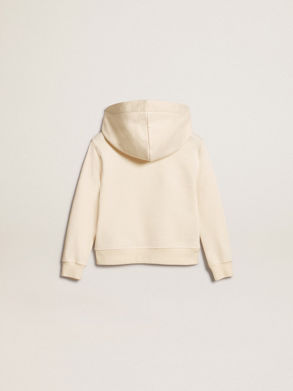 Golden Goose - Hooded sweatshirt in aged white with patches  in 